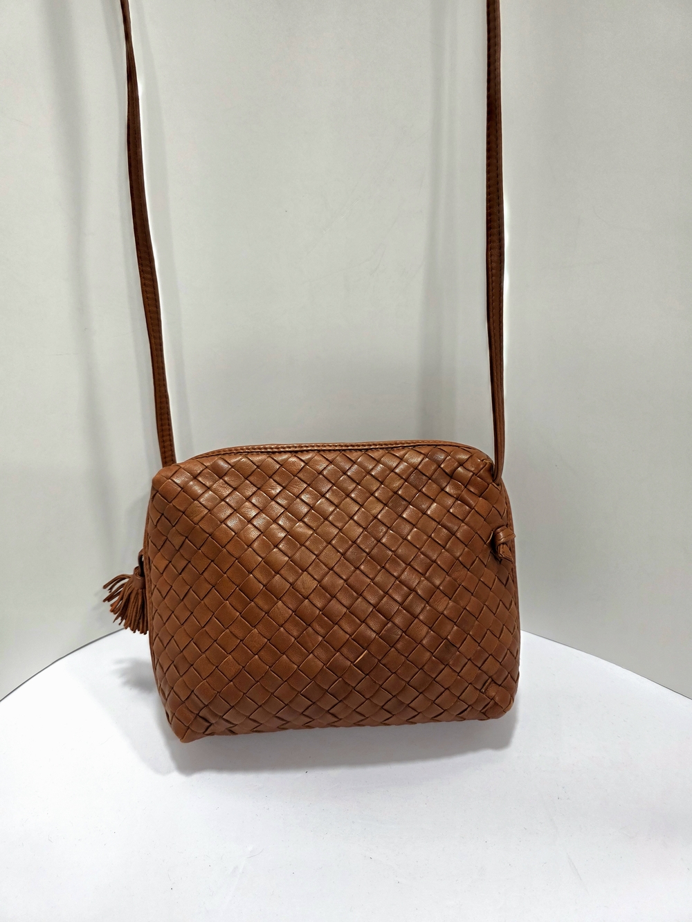 Bottega Veneta Nodini Woven Leather Crossbody Bag